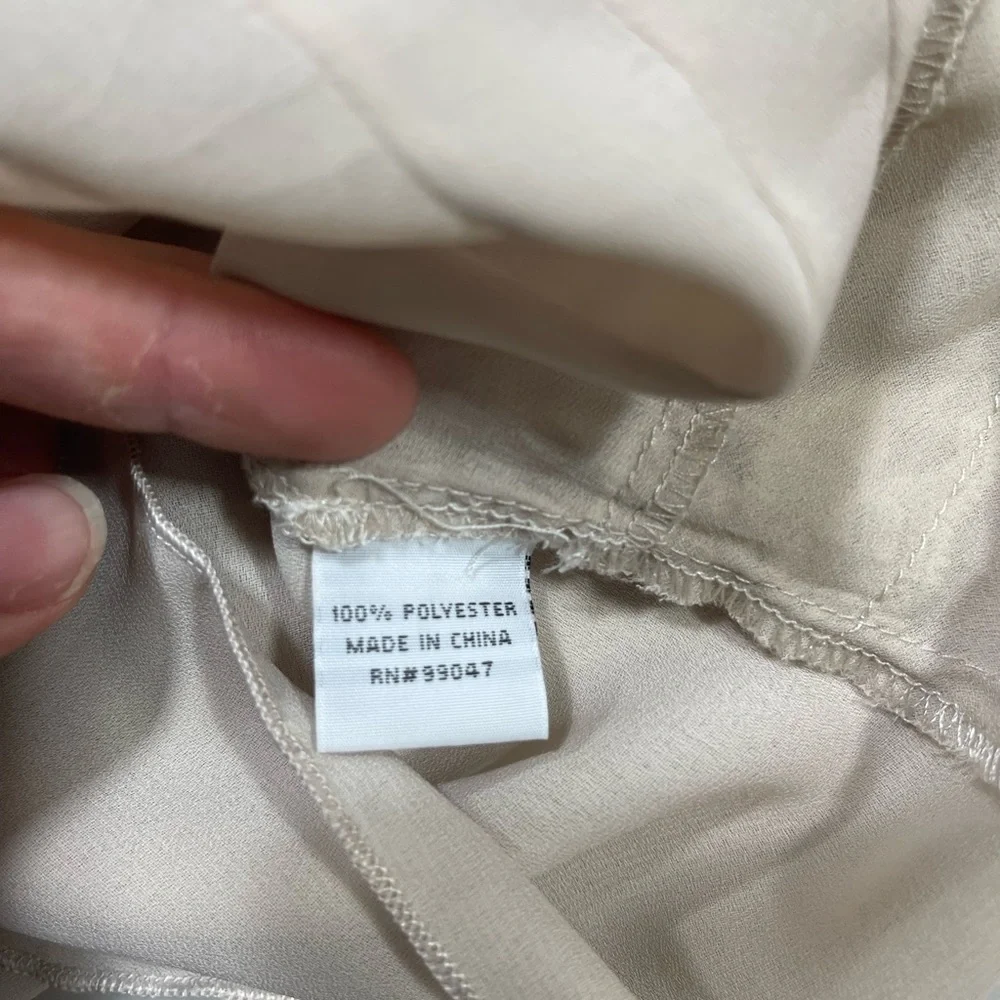 Jaipur sheer tan blouse women’s size M - Picture 13 of 14